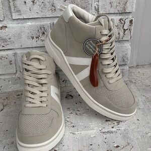Women’s Beige High-Top Sneakers